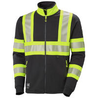 79274 ICU Fullzip BLK/NYEL S HIVIS genser med glidelås