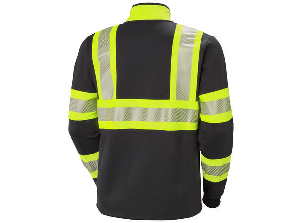 79274 ICU Fullzip BLK/NYEL S HIVIS genser med glidelås 
