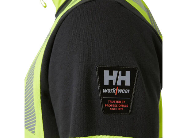 79274 ICU Fullzip BLK/NYEL S HIVIS genser med glidelås 