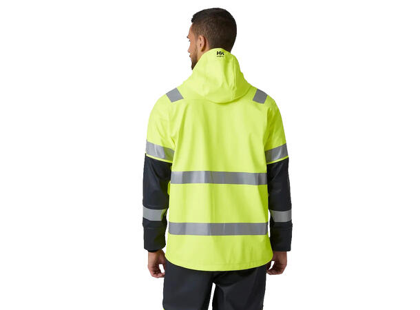 70295 Alna 2.0 Regnjakke NYEL/BLK S HIVIS vanntett regnjakke 