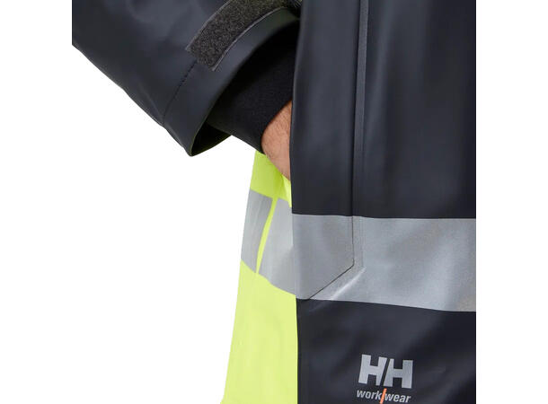 70295 Alna 2.0 Regnjakke NYEL/BLK S HIVIS vanntett regnjakke 