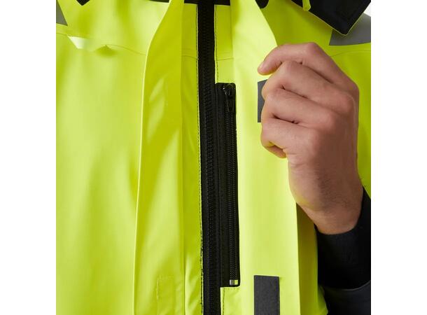 70295 Alna 2.0 Regnjakke NYEL/BLK S HIVIS vanntett regnjakke 