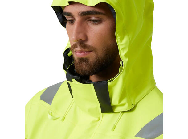 70295 Alna 2.0 Regnjakke NYEL/BLK S HIVIS vanntett regnjakke 