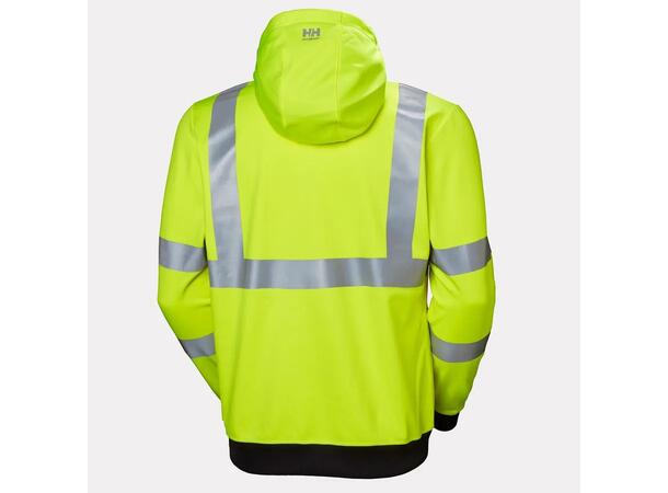 79094 Addvis Hettejakke NYEL XS Hi Vis hettejakke med glidelås 