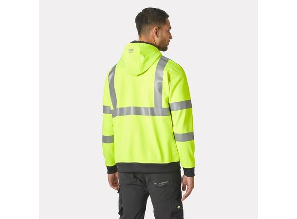 79094 Addvis Hettejakke NYEL XS Hi Vis hettejakke med glidelås 