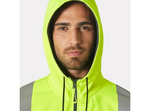 79094 Addvis Hettejakke NYEL XS Hi Vis hettejakke med glidelås 