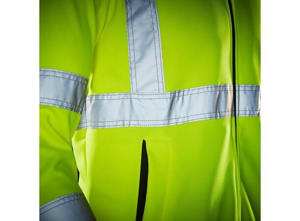 79094 Addvis Hettejakke NYEL XS Hi Vis hettejakke med glidelås 