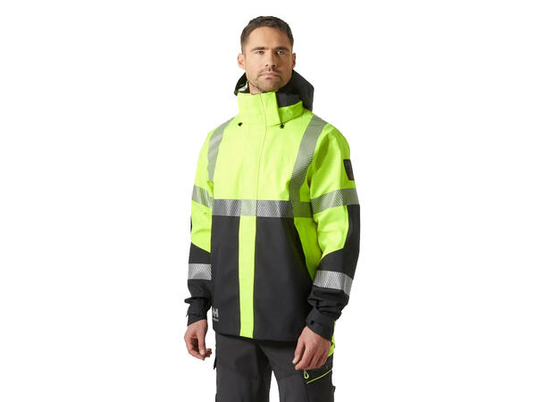 71172 ICU Skalljakke NYEL/BLK XS HIVIS vanntett skalljakke 