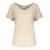 Lily V-neck Sand Melange S T-shirt med V-hals 